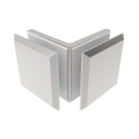 Glass clamp, Zamak, 90°, T 8-10 mm