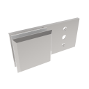 Glass clamp, Zamak, T 8-10 mm