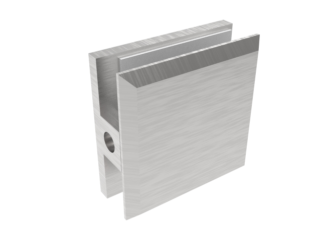 Glass clamp, Zamak, 45x45x20/T 8-10 mm