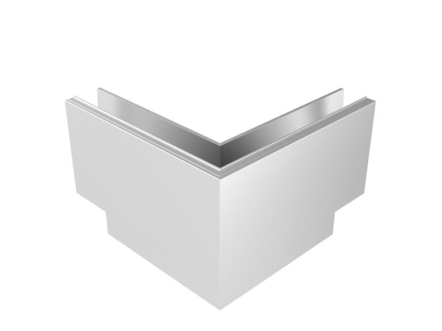 AL profile,  side mount- 90°conector AL/ELOX