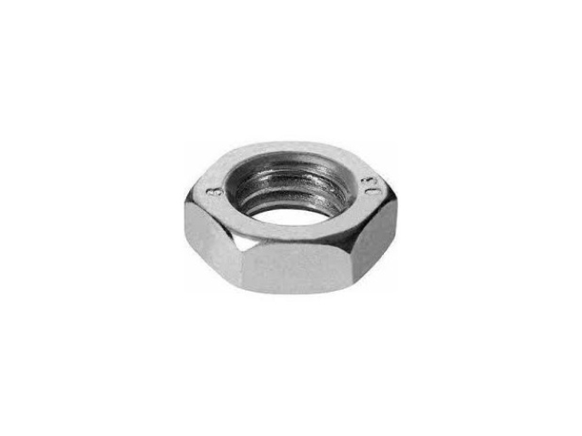 Hexagon thin nut with chamfer, stainless steel