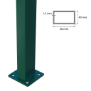 Jeklový sloupek s patkou ZnPVCRAL6005 40x60x1400mm