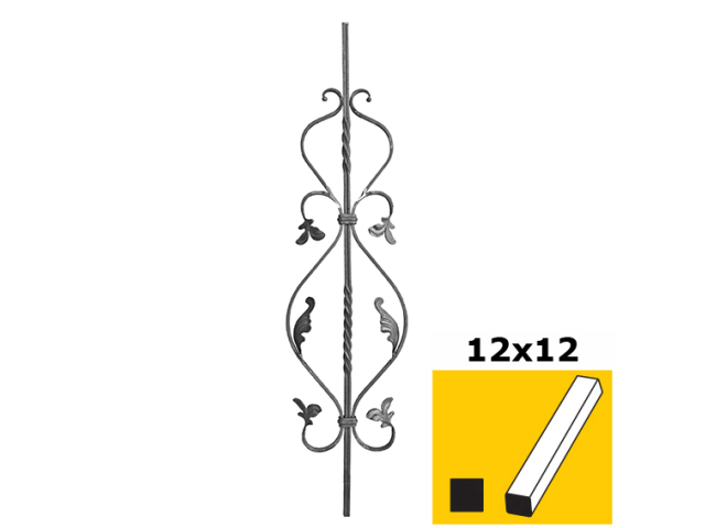 Decorated rod h900, 12x12/12x6mm