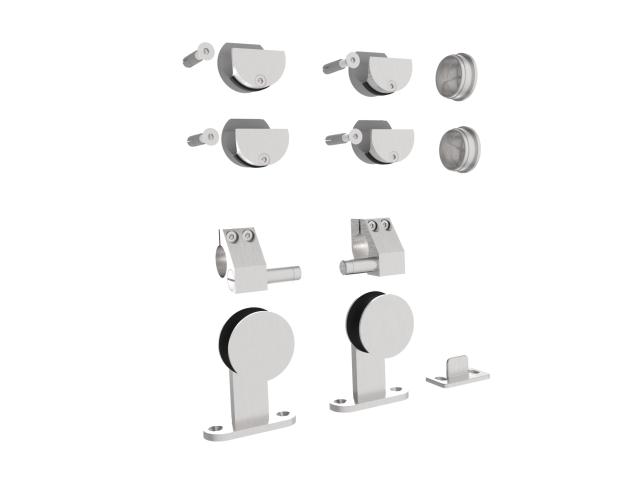Holztür - Schiebetürsystem - Oberführung INOX
