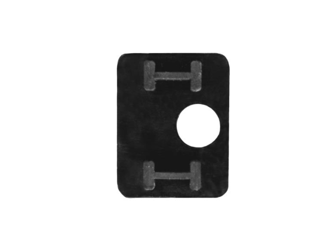Rubber inlay for glass clamp