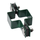Morsetto continuo per palo ZnPVC 60x40mm verde