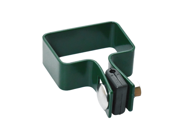 Végzáró bilincs ZnPVC 60x40mm zöld oszlophoz