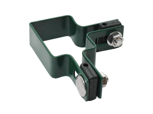 Eckhalterung für Pfosten ZnPVC 60x40mm grün