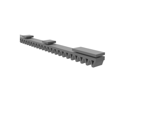 PVC-acélmagos fogasléc,16x20mm,L0,5m,max 300kg