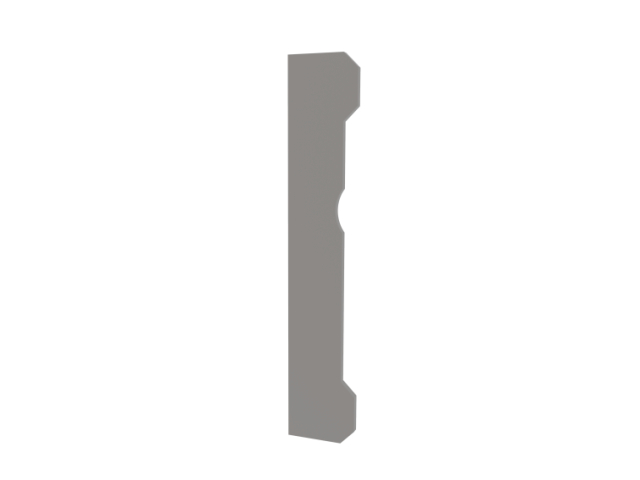 Wicket/gate end stop 270x50x3mm, INOX