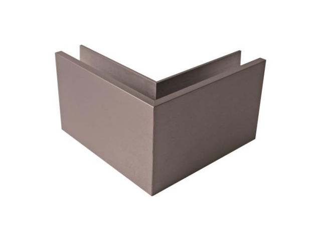 Aluminum profile for glass AL/INOX effect/Satin L1