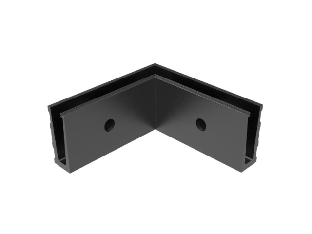 AL profile,  side mount- 90°conector AL/ELOX/Satin