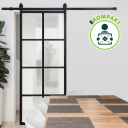 Door with Classic Aluminum Forging 02 Black FST