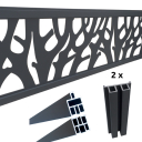 Dekoratives Panel Baum 1830x250mm Anthrazit