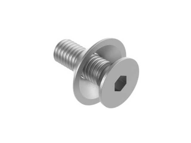 Taper screw with taper washer, M8, AISI316,SW=T40