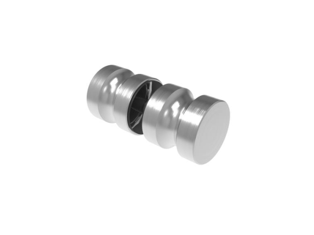 Brushed back-to-back knob AISI 304, K320, 32mm