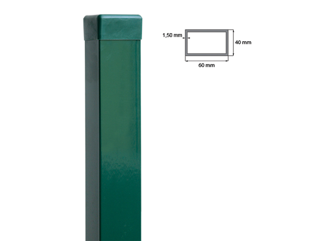Oszlop 60x40mm ZnPVC 3000mm zöld