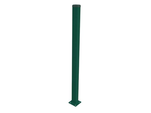 Pfosten 60x40mm mit Fuß ZnPVC 2000mm grün