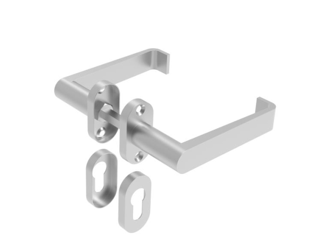 Türdrücker Edelstahl AISI 304, K320, L135mm