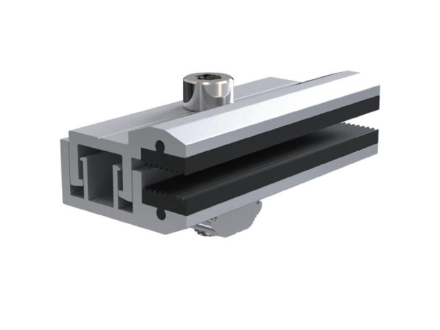 Double-glazed module end clamp
