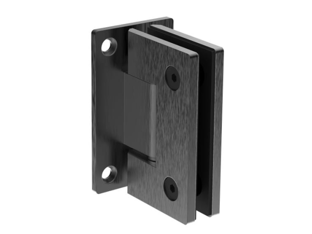 Glastürscharnier  +/- 90° - Montage Glas BLACK