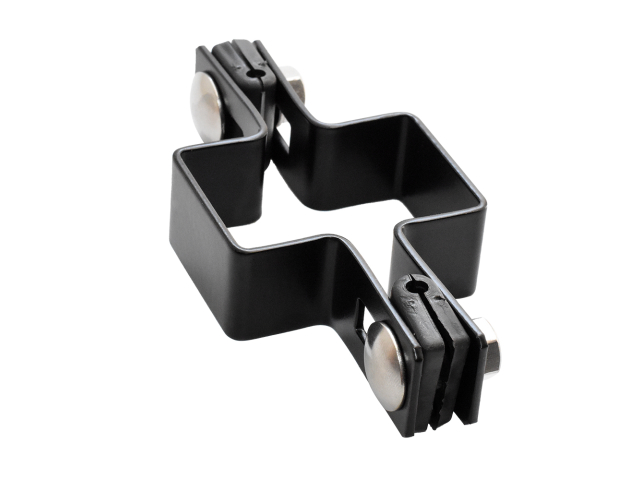 Durchgehende Schelle für Pfosten ZnPVC 60x40mm schwarz M