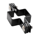Durchgehende Schelle für Pfosten ZnPVC 60x40mm schwarz M