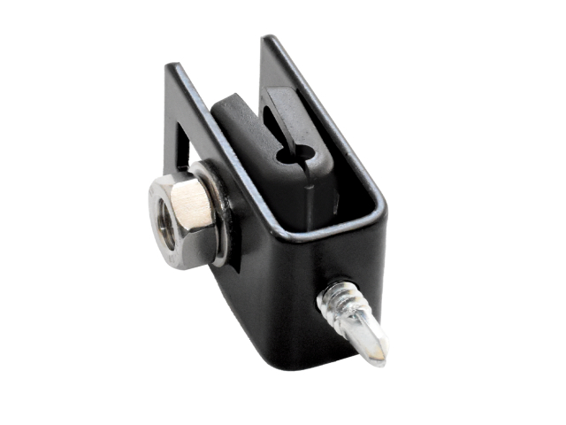 Clamp for welded panel "U" ZnPVC black M