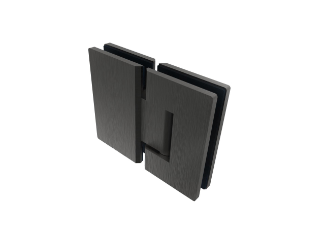 Glastürscharnier +/- 90° - Montage Glas/Glas BLACK