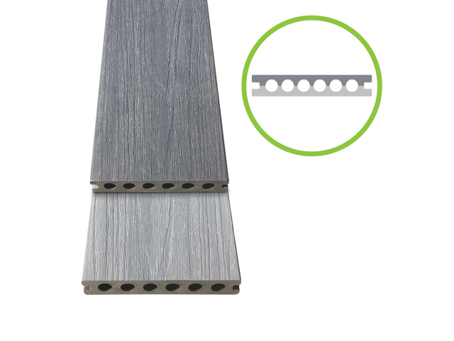 WPC padlódeszka 138x23x2900mm, Szürke/Világosszürke