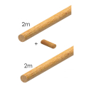 Handlauf - Buche, 2m+2m