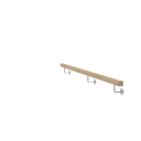 Tölgyfa fogantyú és rozsdamentes acél konzolok, JP40x40mm/L2000mm
