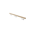 Holzhandlauf, Eiche mit Edelsahlhalterungen, JP40x40mm/L2500mm