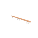Holzhandlauf, Buche mit Edelsahlhalterungen, JP40x40mm/L2500mm
