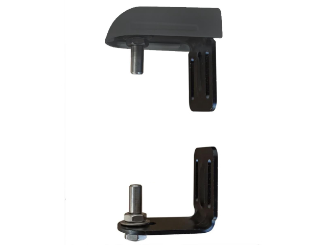 Adjustable hinge with anchoring flange