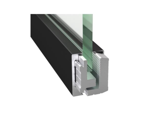 glazing profile 3m-set with cover BLACK H50