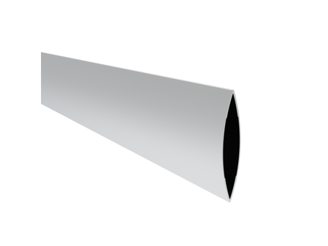 Aluminum fence slat oval 20x100-6000mm