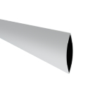 Aluminum fence slat oval 20x100-6000mm