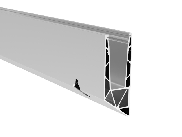 Profilé en aluminium pour garde-corps en verre - m