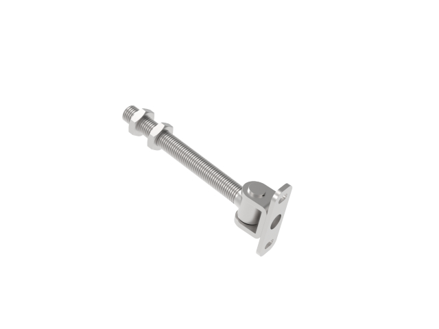 Torband, verstellbar, mit langem Gewinde, mit platte, INOX, M16