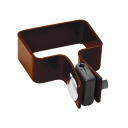 Endklemme für Pfosten ZnPVC 60x40mm braun