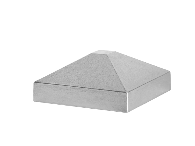Aluminiowy daszek słupka 60x60 piramida - naturalny