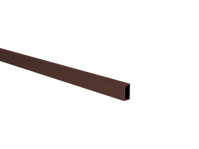 Aluminum slat, 20x10x1,5-6000mm, brown RAL8017