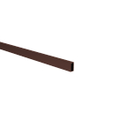 Aluminum slat, 20x10x1,5-6000mm, brown RAL8017