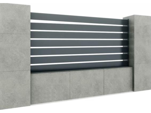 Ogrodzenie aluminiowe z listwą 20x120, 1,2x2m