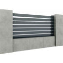 Ogrodzenie aluminiowe z listwą 20x120, 1,2x2m