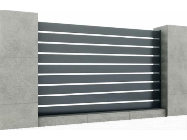 Aluminium fence assembly with slat 20x120, 1.7x2,5m