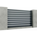 Aluminium fence assembly with slat 20x120, 1.7x2,5m