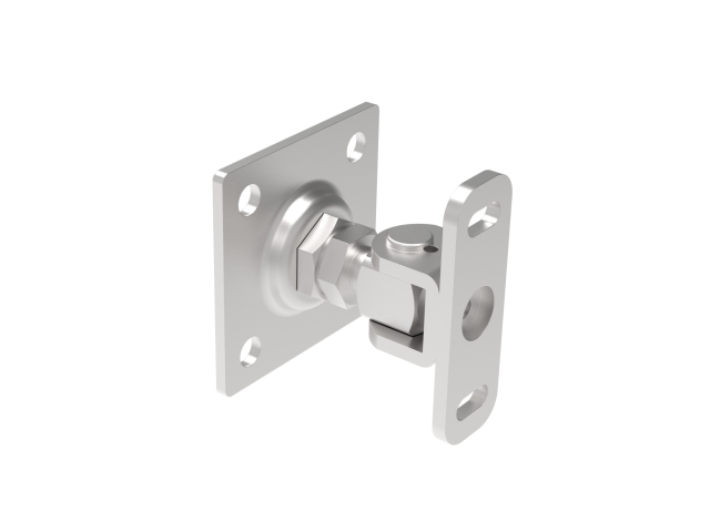 Talpas kapuforgáspont kontraanyával, INOX, M16