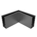 Ecke IN für Aluprofil mit Oberverankerung AL/ELOX/